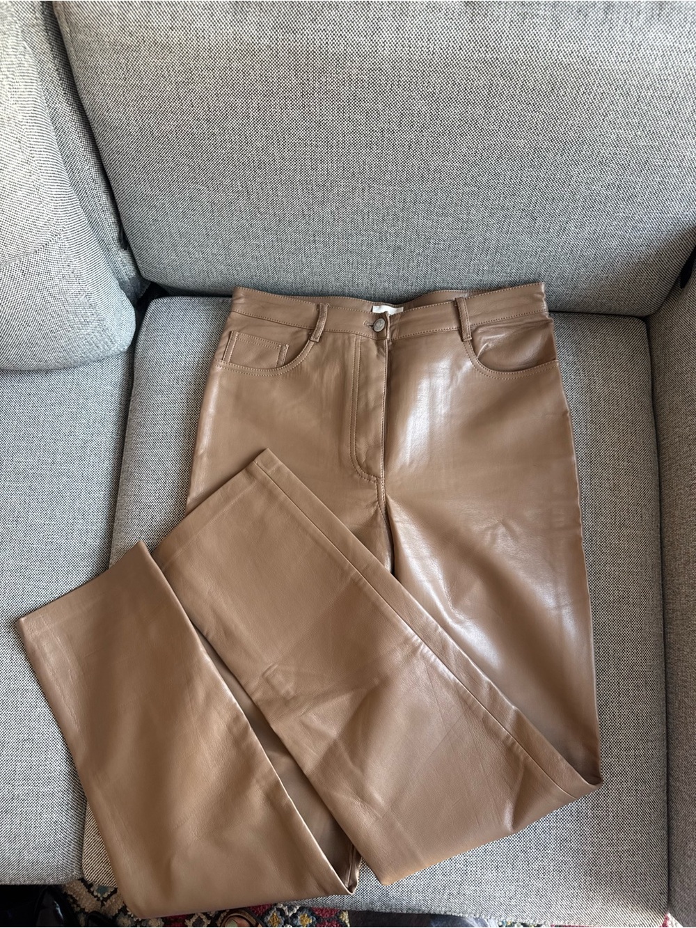 Aritzia Faux Leather Pants - Picture 1 of 4